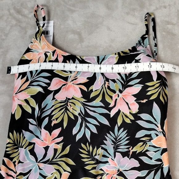 Billabong Black and Pink Floral One Piece Swimsuit NWT - Picture 11 of 14